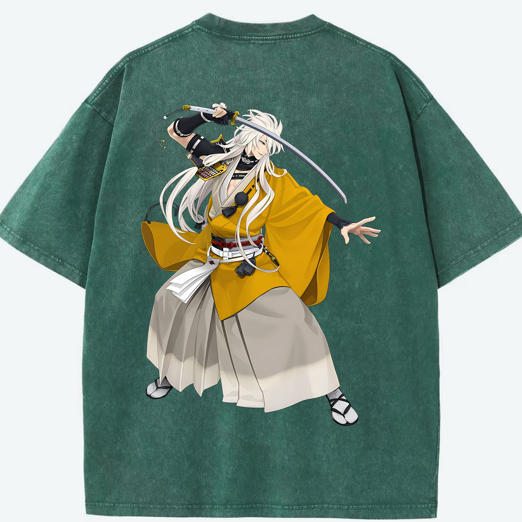 （画像用） 刀剣乱舞 Touken Ranbu 綿100% ヴィンテージ風 半袖Tシャツ（背面プリント）